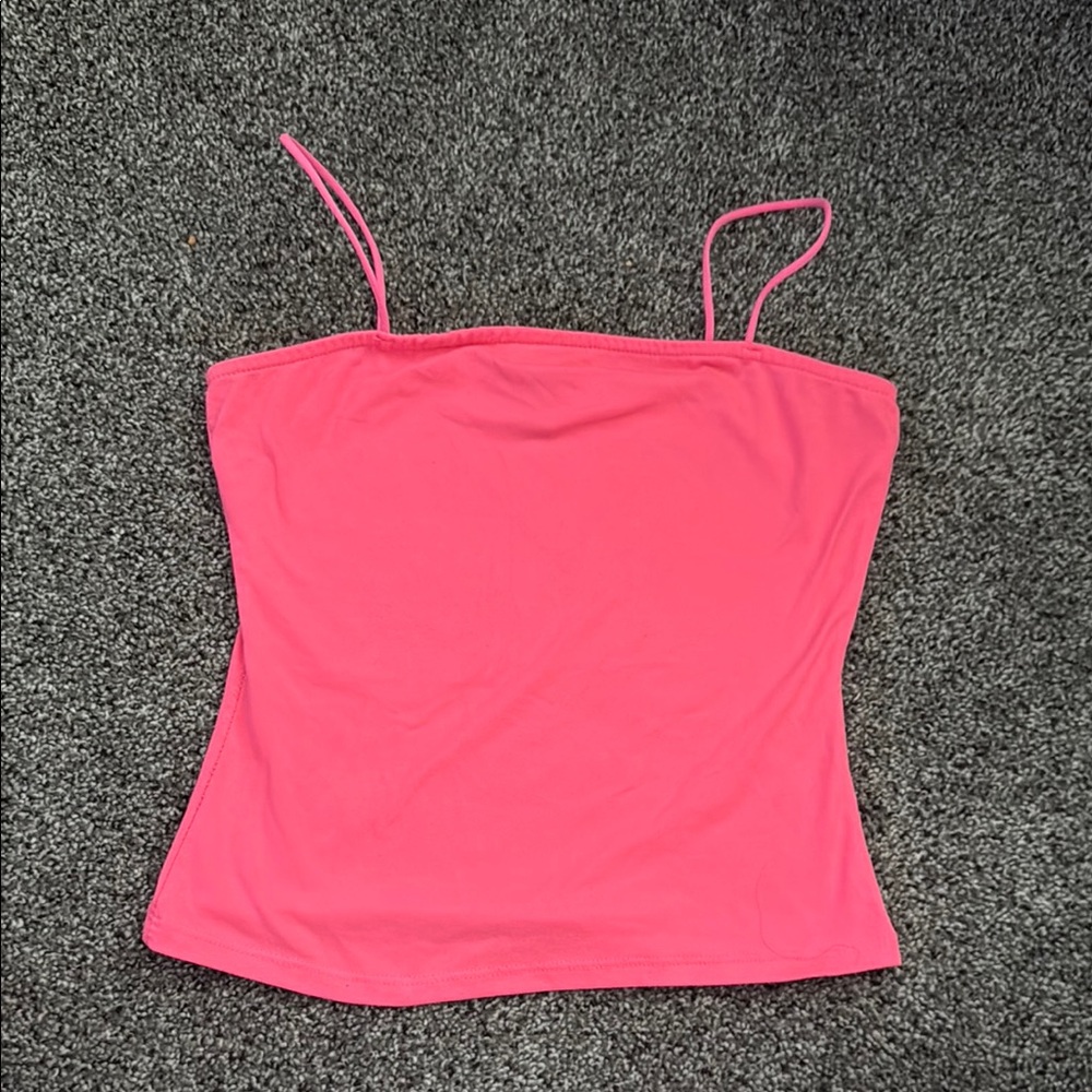 Pink Spaghetti Strap Top